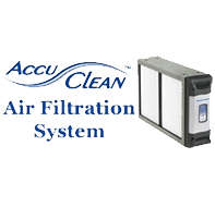 A picture of the accy clean air filtration system logo.